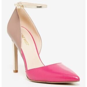 Nine West Size 7 TIMEFORSHO Heels Pumps Pink Nude *Flaw Inside*